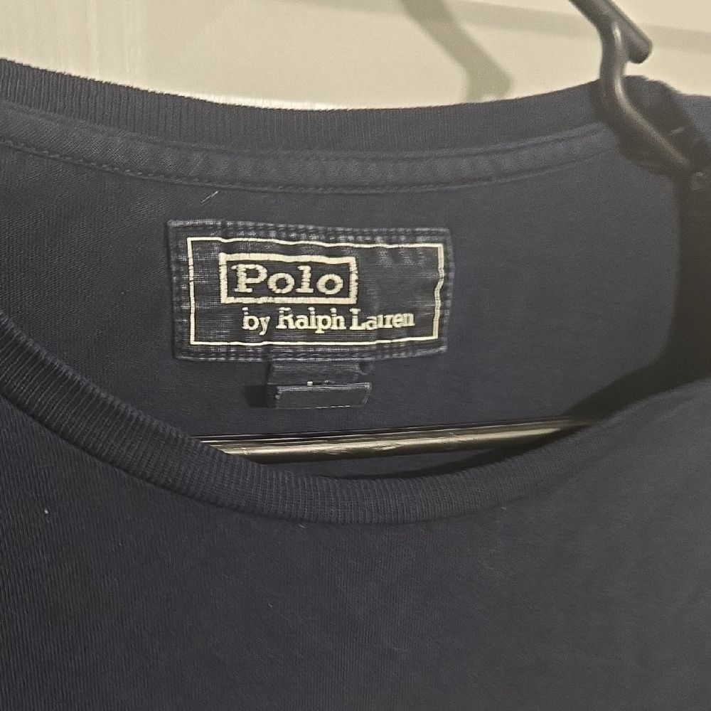 Polo by Ralph Lauren Vintage Men's Dark Blue Deer Graphic Long Sleeve Tee - Picture 3 of 6